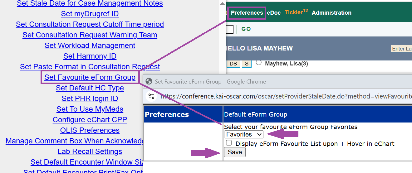 How To Create eForm Groups And Preferences – Oscar Pro Support